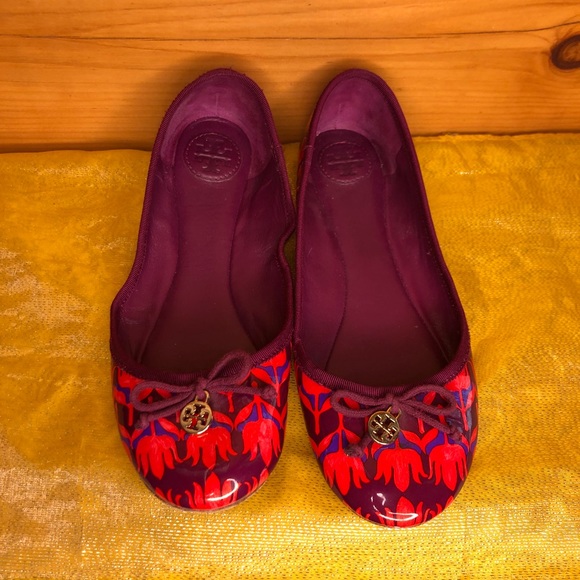 Tory Burch Ballet Flats Red Patent 8 - Picture 2 of 8